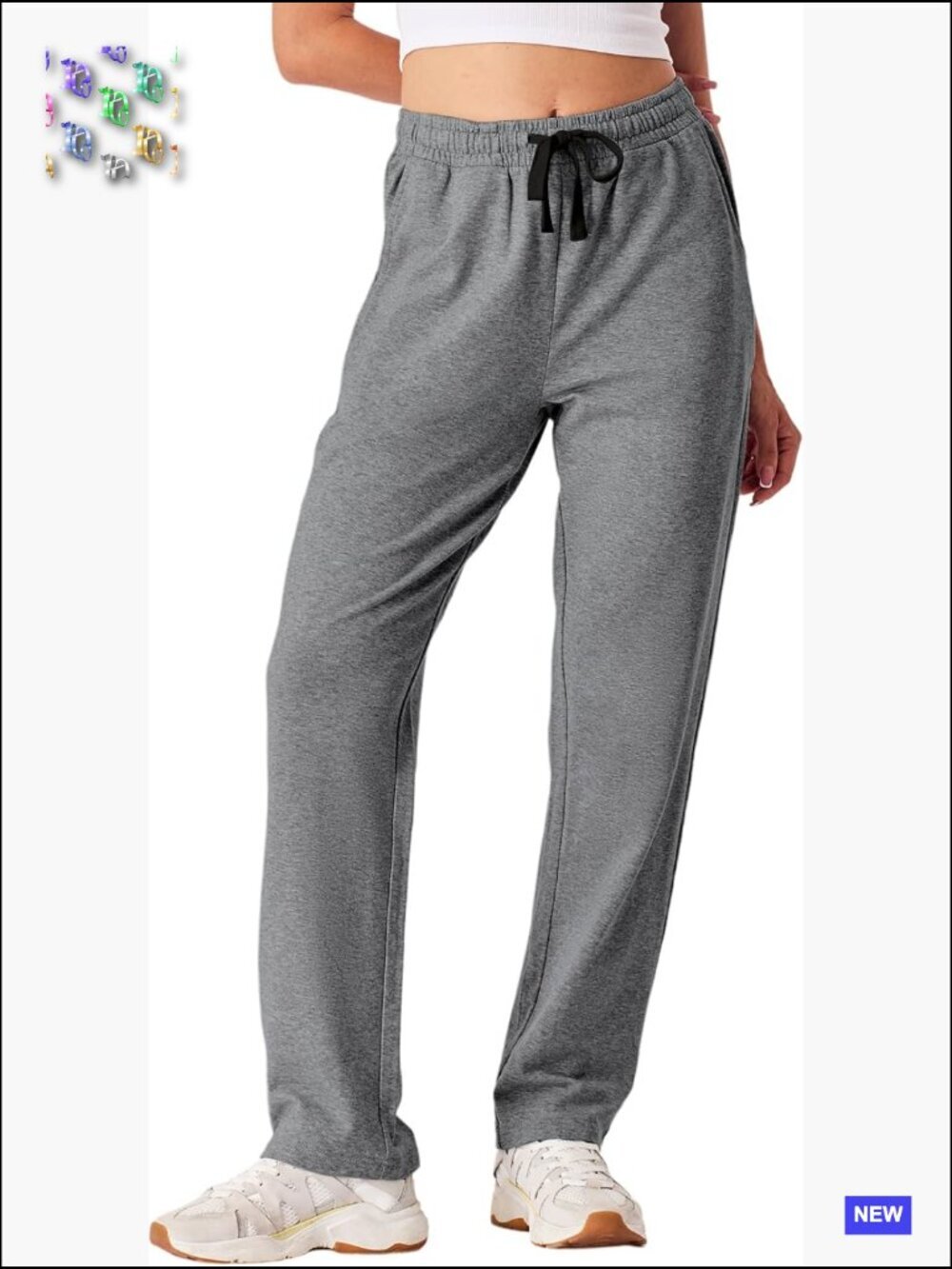 Wide Leg Yoga Sweatpants Pajama Cotton Drawstring Lounge Leisure Pants